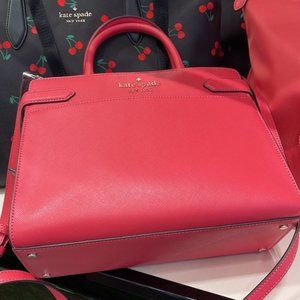Kate Spade Staci Medium Satchel Dark Watermelon Gelato